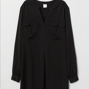 V-Neck Viscose Tunic Black Size 8